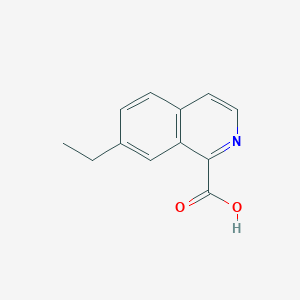 molecular formula C12H11NO2 B15260779 7-Ethylisoquinoline-1-carboxylic acid 