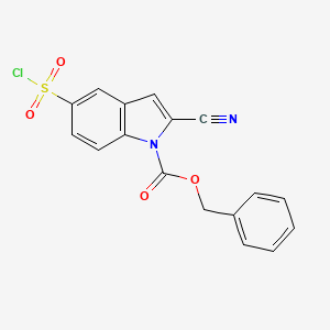 Benzyl 5-(chlorosulfonyl)-2-cyano-1H-indole-1-carboxylate