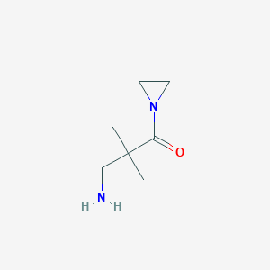 3-Amino-1-(aziridin-1-yl)-2,2-dimethylpropan-1-one