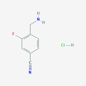 molecular formula C8H8ClFN2 B1526089 4-(氨甲基)-3-氟苯甲腈盐酸盐 CAS No. 1354963-08-8