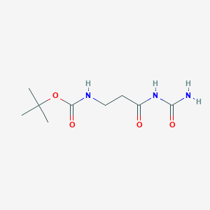 molecular formula C9H17N3O4 B1526090 叔丁氧羰基N-[3-(氨基甲酰氨基)-3-氧代丙基]氨基甲酸酯 CAS No. 220067-94-7
