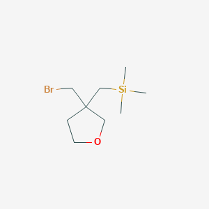 {[3-(Bromomethyl)oxolan-3-yl]methyl}trimethylsilane