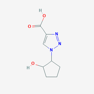 molecular formula C8H11N3O3 B15260957 1-(2-hydroxycyclopentyl)-1H-1,2,3-triazole-4-carboxylic acid 