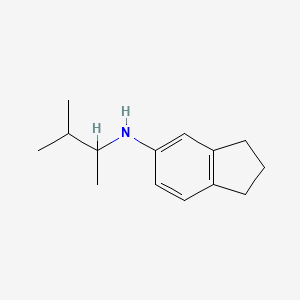 molecular formula C14H21N B15260977 N-(3-methylbutan-2-yl)-2,3-dihydro-1H-inden-5-amine 