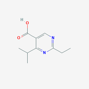 molecular formula C10H14N2O2 B15260993 2-Ethyl-4-(propan-2-yl)pyrimidine-5-carboxylic acid 