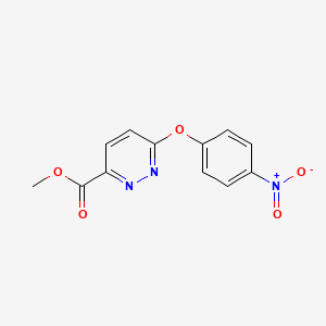molecular formula C12H9N3O5 B1526101 6-(4-硝基苯氧基)吡哒嗪-3-羧酸甲酯 CAS No. 1354961-27-5