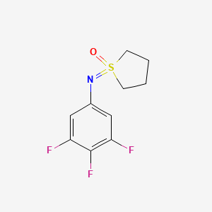 molecular formula C10H10F3NOS B15261017 1-[(3,4,5-Trifluorophenyl)imino]-1lambda6-thiolan-1-one 