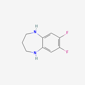 molecular formula C9H10F2N2 B1526102 7,8-二氟-2,3,4,5-四氢-1H-1,5-苯并二氮杂卓 CAS No. 1354953-55-1