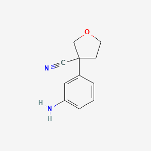 3-(3-Aminophenyl)oxolane-3-carbonitrile