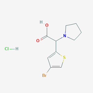 molecular formula C10H13BrClNO2S B1526103 2-(4-溴噻吩-2-基)-2-(吡咯烷-1-基)乙酸盐酸盐 CAS No. 1354949-62-4