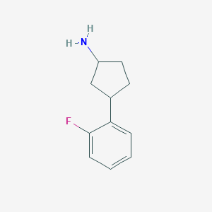 3-(2-Fluorophenyl)cyclopentan-1-amine