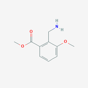 molecular formula C10H13NO3 B15261054 Methyl 2-(aminomethyl)-3-methoxybenzoate 