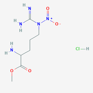 molecular formula C7H16ClN5O4 B15261064 Methyl2-amino-5-(N'-nitrocarbamimidamido)pentanoatehydrochloride 