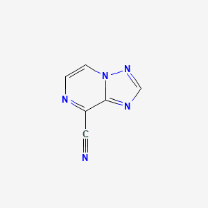 molecular formula C6H3N5 B15261069 [1,2,4]Triazolo[1,5-a]pyrazine-8-carbonitrile 