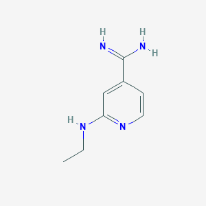 molecular formula C8H12N4 B15261070 2-(Ethylamino)pyridine-4-carboximidamide 