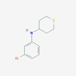 molecular formula C11H14BrNS B15261077 N-(3-bromophenyl)thian-4-amine 