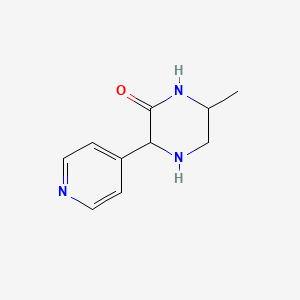 molecular formula C10H13N3O B15261090 6-Methyl-3-(pyridin-4-yl)piperazin-2-one 