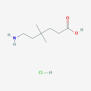molecular formula C8H18ClNO2 B1526110 6-Amino-4,4-dimethylhexanoic acid hydrochloride CAS No. 1354949-80-6