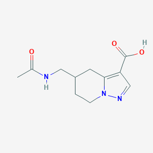 5-(Acetamidomethyl)-4H,5H,6H,7H-pyrazolo[1,5-a]pyridine-3-carboxylic acid