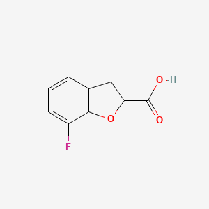 molecular formula C9H7FO3 B1526111 7-氟-2,3-二氢-1-苯并呋喃-2-羧酸 CAS No. 1354951-91-9