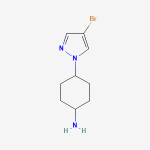 4-(4-bromo-1H-pyrazol-1-yl)cyclohexan-1-amine