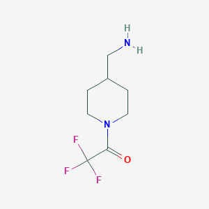molecular formula C8H13F3N2O B1526114 1-[4-(氨甲基)哌啶-1-基]-2,2,2-三氟乙酮 CAS No. 1343274-58-7