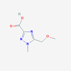 molecular formula C6H9N3O3 B15261154 5-(Methoxymethyl)-1-methyl-1H-1,2,4-triazole-3-carboxylic acid 