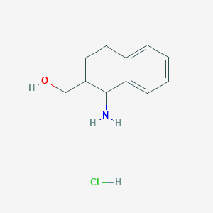 molecular formula C11H16ClNO B15261174 (1-Amino-1,2,3,4-tetrahydronaphthalen-2-yl)methanol hydrochloride 