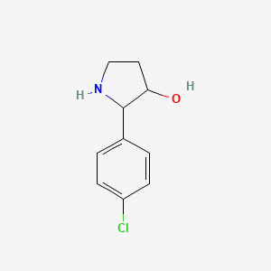 molecular formula C10H12ClNO B15261184 2-(4-Chlorophenyl)pyrrolidin-3-ol 