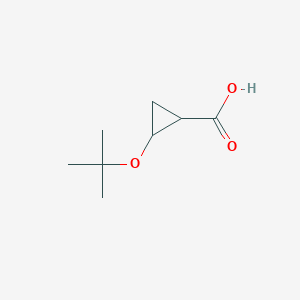 molecular formula C8H14O3 B15261186 2-(tert-Butoxy)cyclopropane-1-carboxylic acid 