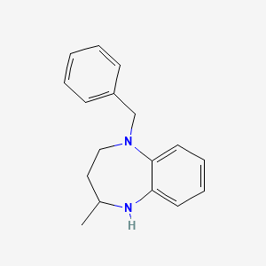 molecular formula C17H20N2 B1526122 1-benzyl-4-methyl-2,3,4,5-tetrahydro-1H-1,5-benzodiazepine CAS No. 93731-05-6