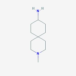 molecular formula C11H22N2 B15261228 3-Methyl-3-azaspiro[5.5]undecan-9-amine 