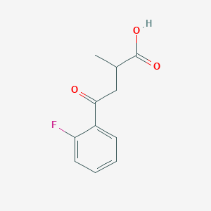 molecular formula C11H11FO3 B1526123 4-(2-氟苯基)-2-甲基-4-氧代丁酸 CAS No. 1225922-26-8