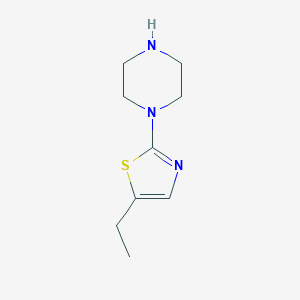 molecular formula C9H15N3S B1526126 1-(5-乙基-1,3-噻唑-2-基)哌嗪 CAS No. 1211541-43-3