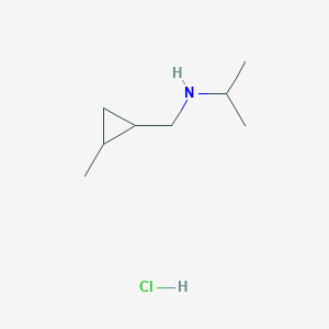 molecular formula C8H18ClN B1526130 [(2-Methylcyclopropyl)methyl](propan-2-yl)amine hydrochloride CAS No. 1354951-85-1
