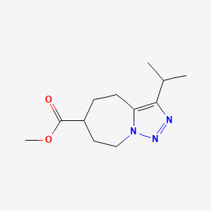 molecular formula C12H19N3O2 B15261300 Methyl 3-(propan-2-yl)-4H,5H,6H,7H,8H-[1,2,3]triazolo[1,5-a]azepine-6-carboxylate 