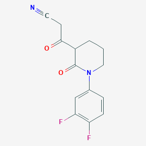 3-[1-(3,4-Difluorophenyl)-2-oxopiperidin-3-yl]-3-oxopropanenitrile