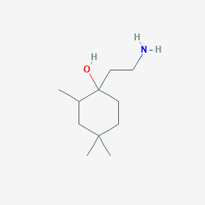 1-(2-Aminoethyl)-2,4,4-trimethylcyclohexan-1-OL