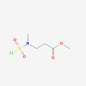 molecular formula C5H10ClNO4S B1526134 Methyl 3-[(chlorosulfonyl)(methyl)amino]propanoate CAS No. 1250575-99-5