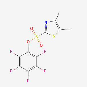 molecular formula C11H6F5NO3S2 B1526137 Pentafluorophenyl 4,5-dimethyl-1,3-thiazole-2-sulfonate CAS No. 1354950-61-0