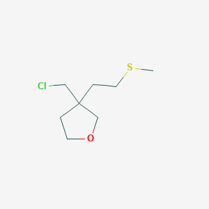 3-(Chloromethyl)-3-[2-(methylsulfanyl)ethyl]oxolane