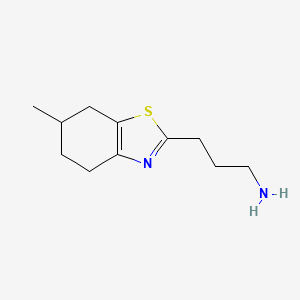 3-(6-Methyl-4,5,6,7-tetrahydro-1,3-benzothiazol-2-yl)propan-1-amine