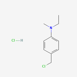molecular formula C10H15Cl2N B1526142 4-(chloromethyl)-N-ethyl-N-methylaniline hydrochloride CAS No. 1354950-46-1