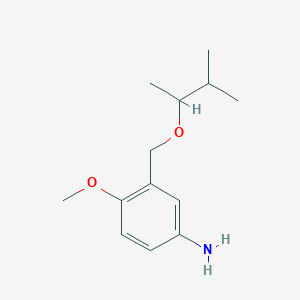 4-Methoxy-3-([(3-methylbutan-2-YL)oxy]methyl)aniline