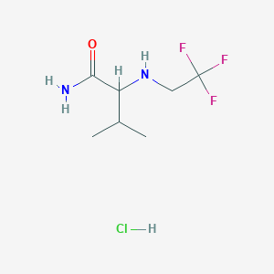 molecular formula C7H14ClF3N2O B1526143 3-甲基-2-[(2,2,2-三氟乙基)氨基]丁酰胺盐酸盐 CAS No. 1354949-98-6