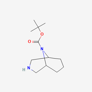 molecular formula C12H22N2O2 B1526144 Tert-butyl 3,9-diazabicyclo[3.3.1]nonane-9-carboxylate CAS No. 941295-31-4