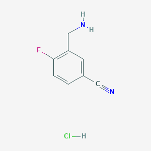 B1526149 3-(Aminomethyl)-4-fluorobenzonitrile hydrochloride CAS No. 1354951-19-1