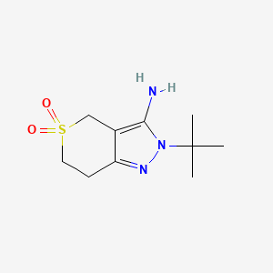 3-Amino-2-tert-butyl-2H,4H,6H,7H-5lambda6-thiopyrano[4,3-c]pyrazole-5,5-dione