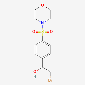 2-Bromo-1-[4-(morpholine-4-sulfonyl)phenyl]ethan-1-ol