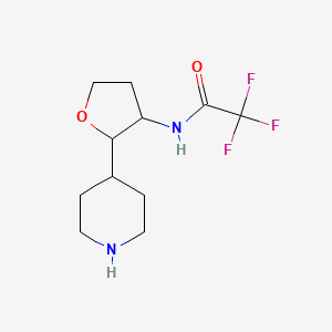 2,2,2-Trifluoro-N-[2-(piperidin-4-yl)oxolan-3-yl]acetamide